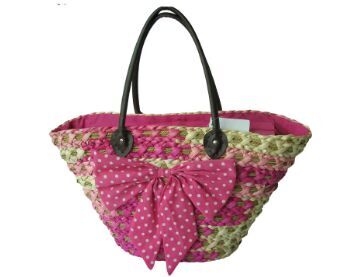 Ladys straw summer launch beach bags