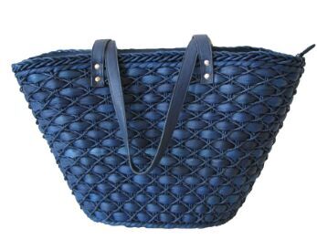 New style straw handbags bule color