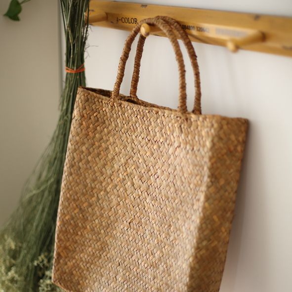 Straw bag  beach handbags laundry basket