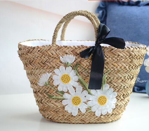 2018 Summer beach seagrass women straw bags tote bag bulk