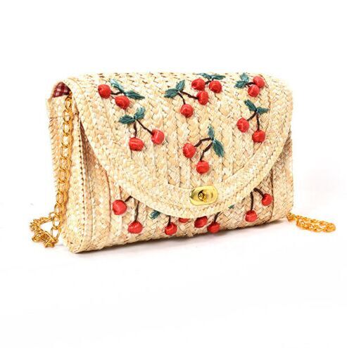 2018 Summer Straw Envelope bags Fruit Cherry for sale 21