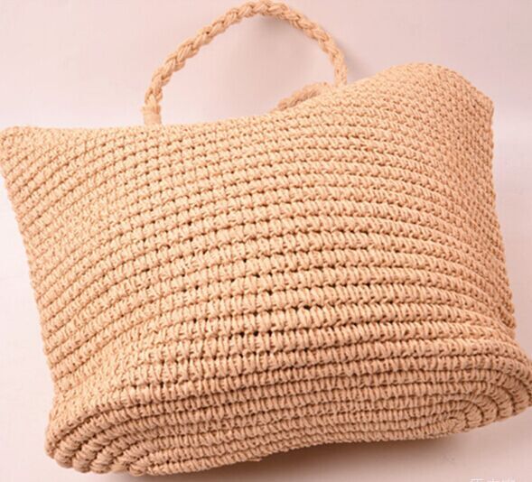 Handmade simple fashion girl high quality straw bags handbags
