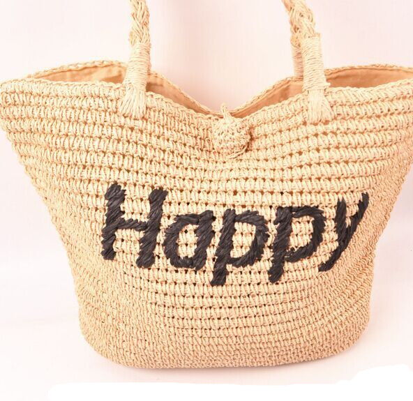 Handmade simple fashion girl high quality straw bags handbags