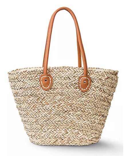 New Design handwoven braided Straw Tote bag long should bag in handbags with A Tassel