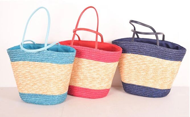 Fashion Print straw bags wheat bags shopping bags diy summer 2018