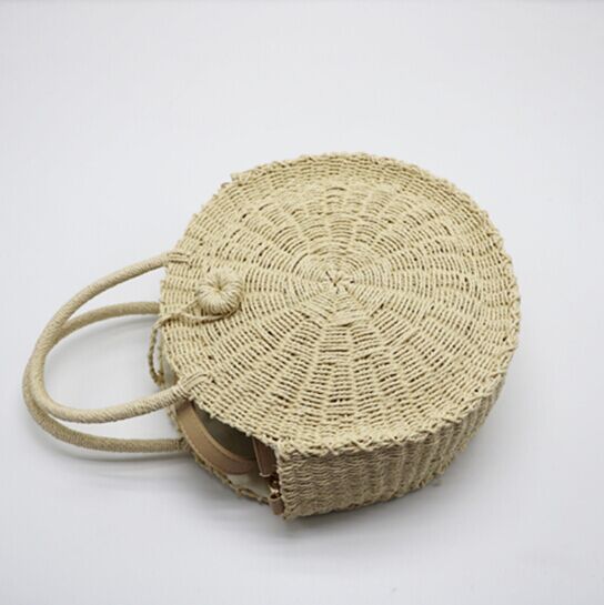2018 new style  Straw bags circle trend  for summer aliexpress australia popular black natural color