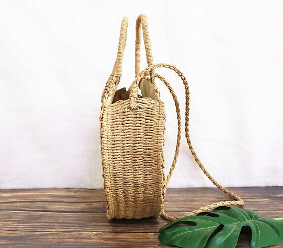 New Straw beach bag with zipper Round crossbody australia manufacturer