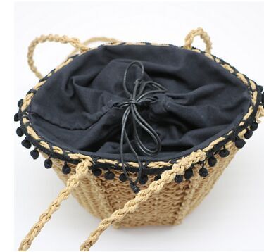 Straw Shoulder beach Bags with long Cross body bags