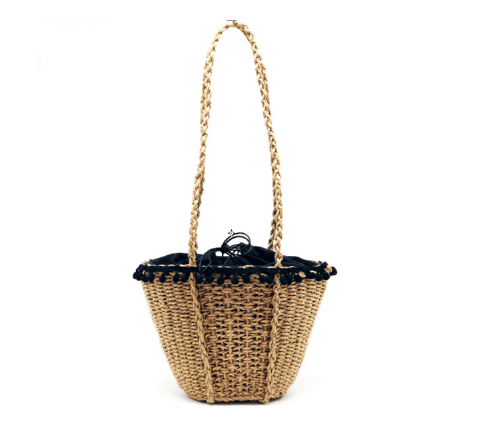 Straw Shoulder beach Bags with long Cross body bags