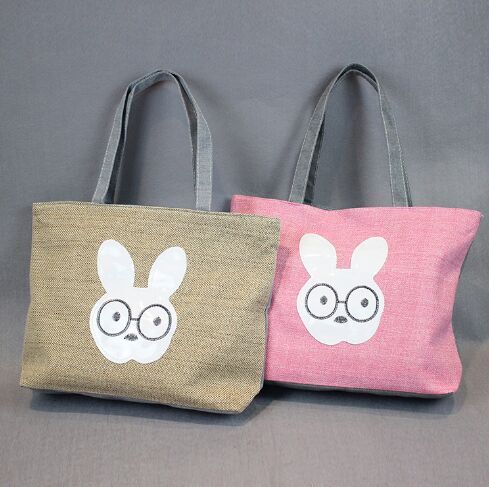 Customized Crossband type Canvas beach bag totes large